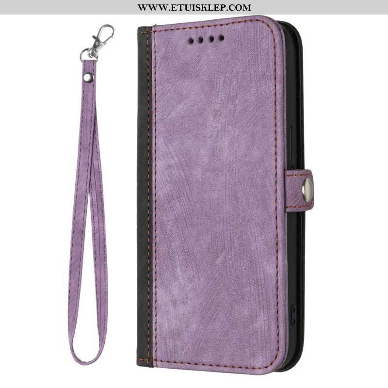 Etui Folio do Sony Xperia 1 IV Dwukolorowy Z Paskiem